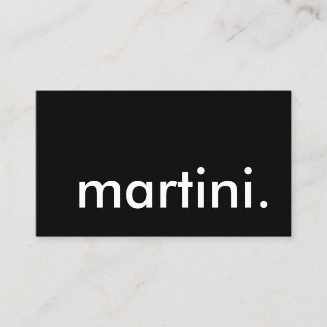 Cartão De Visita martini. (Frente)