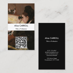 Cartão De Visita Mary Cassatt - No camarote - Código QR
