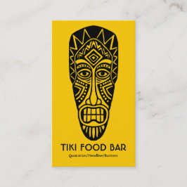 Cartão De Visita Máscara de Tiki - Preto em âmbar