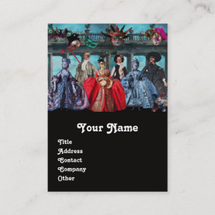 CARTÃO DE VISITA MÁSCARAS DE MASCARADA DE BOMBAS ANTIGAS ITALIANAS,