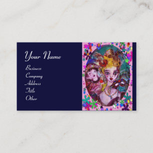 Cartão De Visita MÁSCARAS do MASCARADA dos NAMORADOS, CONFETES,