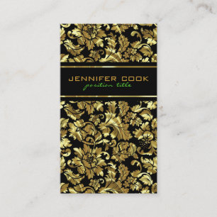 Cartão De Visita Máscaras Douradas Elegantes Pretas E Metálicas