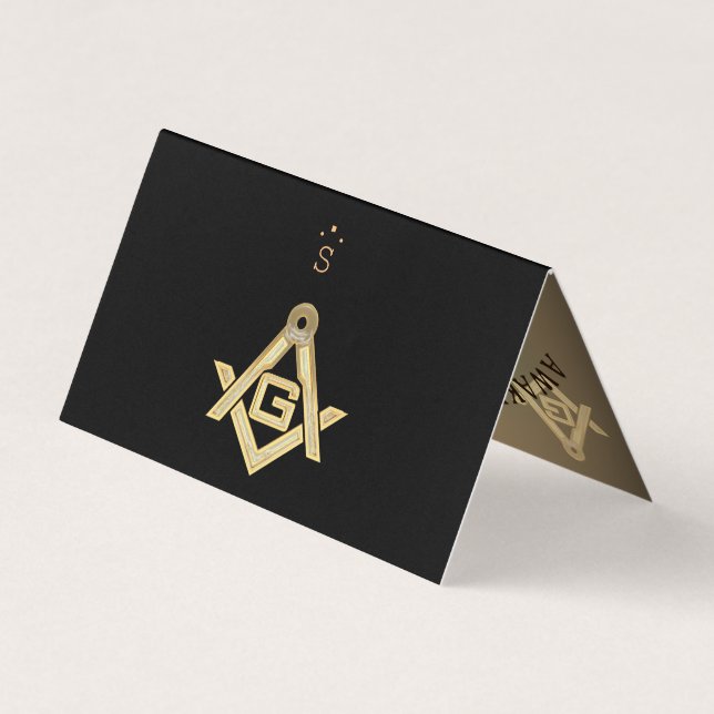 Cartão De Visita Masonic Ouro Rush (Traseira)