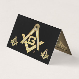 Cartão De Visita Masonic Ouro Rush