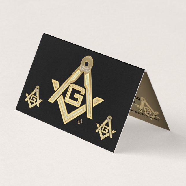 Cartão De Visita Masonic Ouro Rush (Frente)