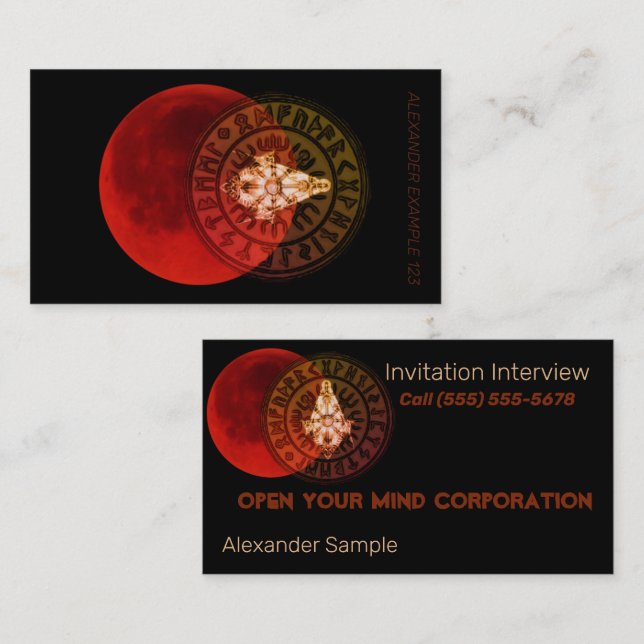 Cartão De Visita Masonic Warrior (Frente/Verso)