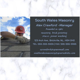 Cartão De Visita Masonry Brick Lay Editável