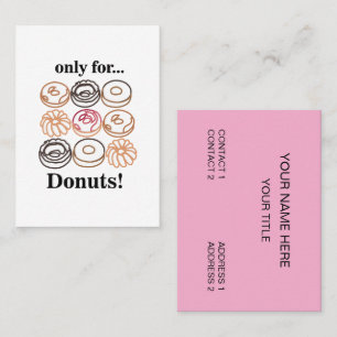 Cartão De Visita Massa de Donut Doce Padaria Comida