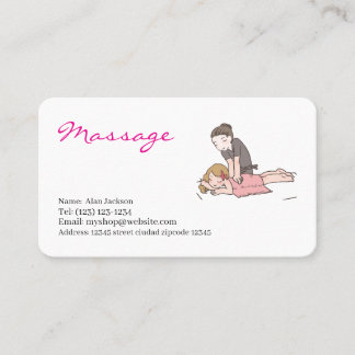 Cartão De Visita massage  services editable   business card