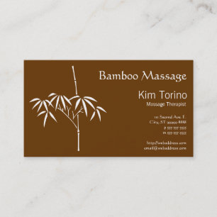 Cartão De Visita Massage Therapist Japonês Bamboo