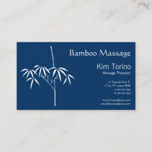 Cartão De Visita Massage Therapist Japonês Bamboo