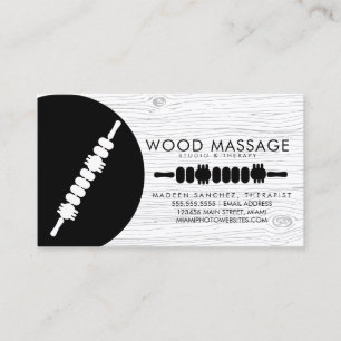 Cartão De Visita Massage Therapist Wood Therapist