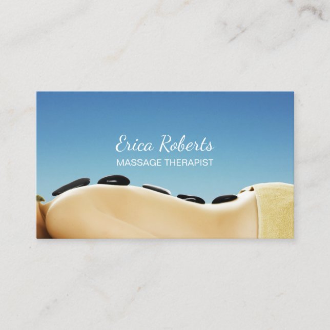 Cartão De Visita Massage Therapy Elegant Beauty Spa & Salon (Frente)