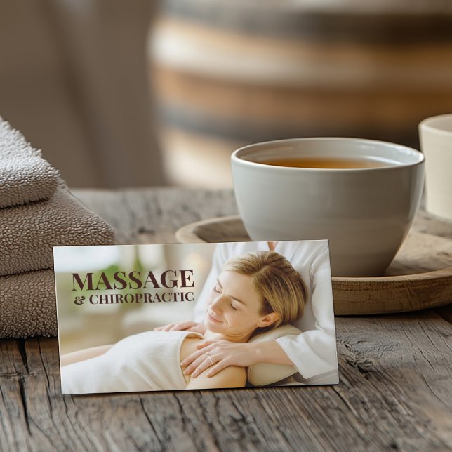 Cartão De Visita Massagem Chiropracy Body & Soul Therapy Salon (Perfect for business)