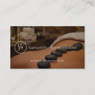 Cartão De Visita Massagem de Retiro de Spa de Pedra Quente Roxa
