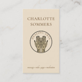Cartão De Visita Massagem de Yoga com Henna nas Mãos 