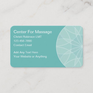 Cartão De Visita Massagem Moderna e Suave e Tendência