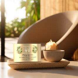 Cartão De Visita Massagem Reflexologia Reiki Mãos Faux Código QR Do