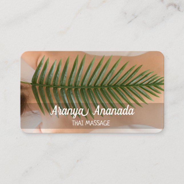 Cartão De Visita Massagem Spa Thai (Frente)