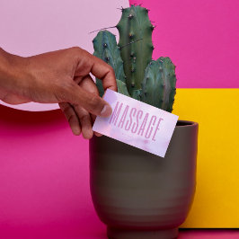 Cartão De Visita Massagem Terapista Pastel Purple Holographic