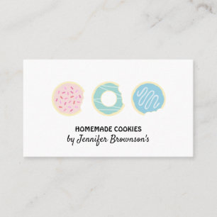 Cartão De Visita Massas de Biscoitos Doce Tratamento