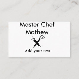 Cartão De Visita Master chef cozinha padaria cozinheira adiciona te