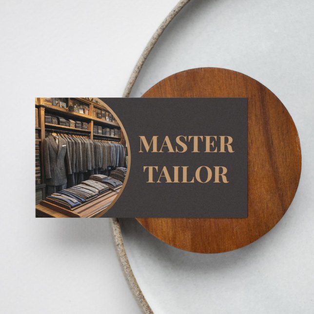 Cartão De Visita Master Tailor Classic & Retro Suits Boutique (Perfect for business)