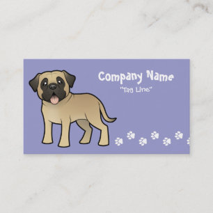 Cartão De Visita Mastiff/Bullmastiff dos desenhos animados