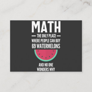 Cartão De Visita Matemática. Engraçado Math Sarcasm Cote Gift