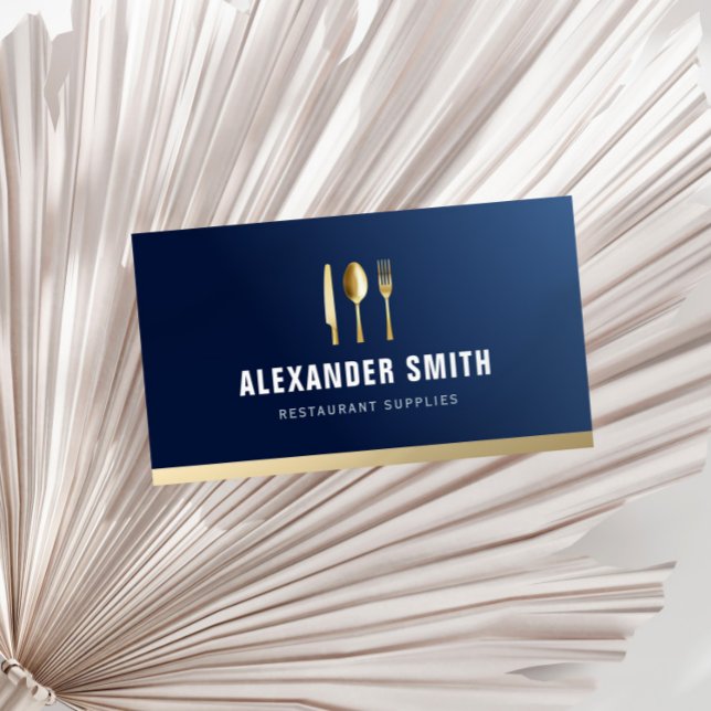 Cartão De Visita material de restauração profissional azul (Criador carregado)