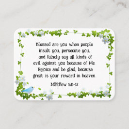 Cartão De Visita Mateus 5:11-12 Abençoados são vocês, Bíblias