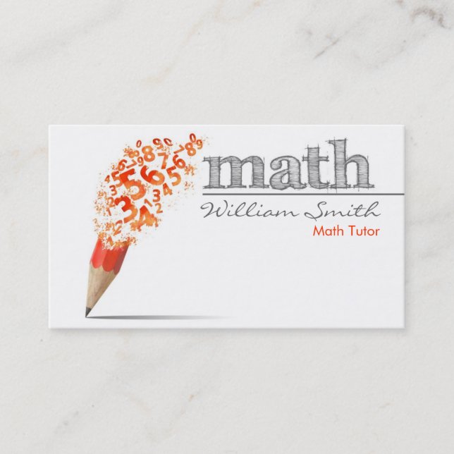 Cartão De Visita Math Tutor (Frente)