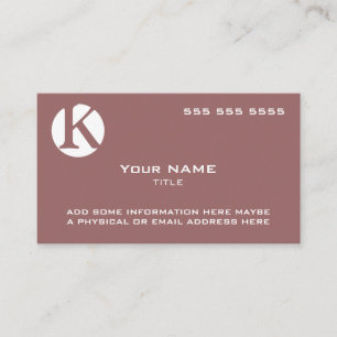 Cartão De Visita Mauve de logotipo personalizado