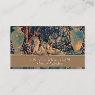 Cartão De Visita Maxfield Parrish O Jardim de Alá 1918 Arte Fina