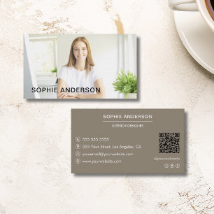 Cartão De Visita Máximo de Fotografias Personalizadas Modernas Prof