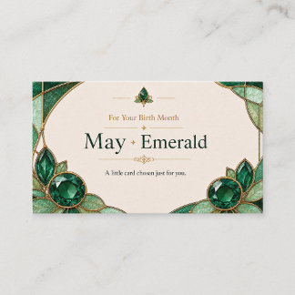 Cartão De Visita May Emerald Birthstone Shop Card