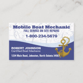 Cartão De Visita Mecânica de barcos móveis