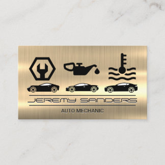 Cartão De Visita Mecânica | Dourado metal | Automático