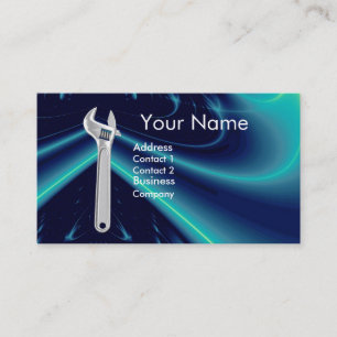 CARTÃO DE VISITA MECÂNICA METÁLICA WRENCH,MONOGRAMA DE PLUMBOS