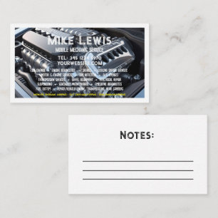 Cartão De Visita Mecânica móvel