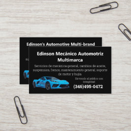 Cartão De Visita Mecánico Automotriz Slogan Mecânico Bilíngue