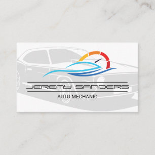 Cartão De Visita Mecânico Cuidado com o Carro Peças Automotivas