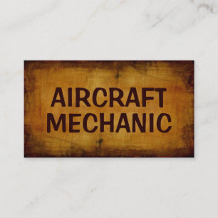 Cartão de visita mecânico de aeronaves