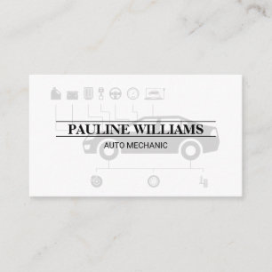 Cartão De Visita Mecânico  Engenheiro  Diagrama automático