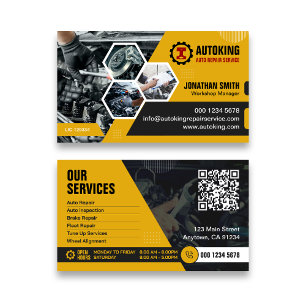 Cartão De Visita Mecânico Móvel, Reparo Automotivo, Reparo de Carro
