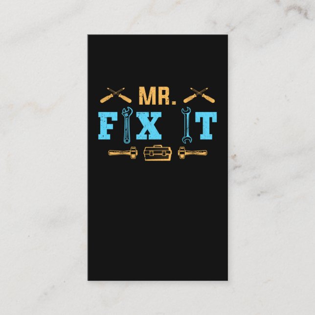 Cartão De Visita Mecânico Pai artesão Funny Repairman (Frente)