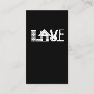 Cartão De Visita Mediador imobiliário: Amor vendido da propriedade