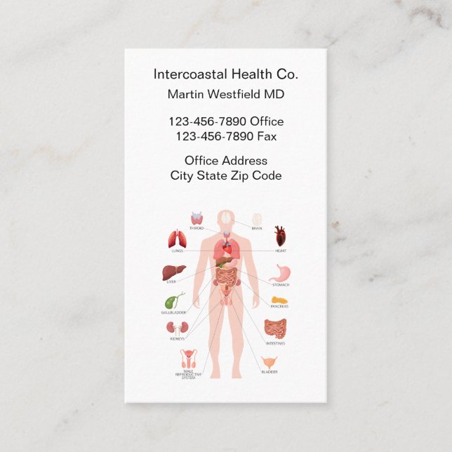 Cartão De Visita Medical Doctor Health Care Provider (Frente)