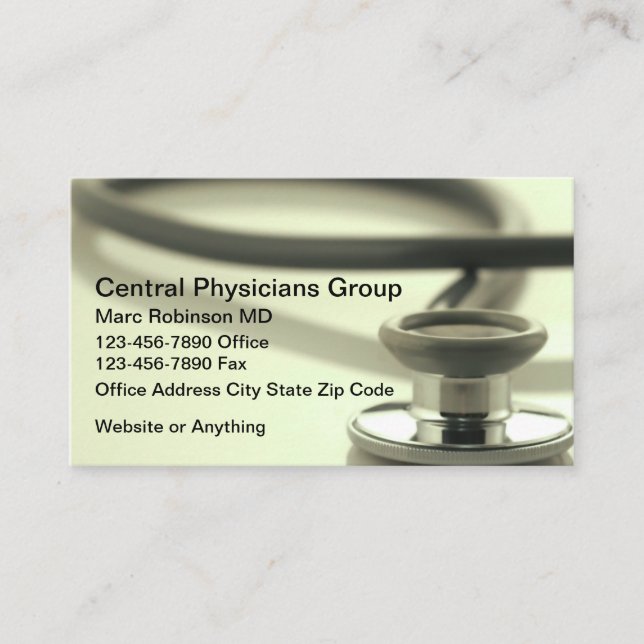 Cartão De Visita Medical Doctor Office Business Cards (Frente)