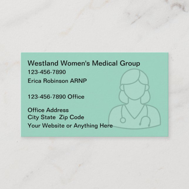 Cartão De Visita Medical Nurse Practitioner Business Cards (Frente)